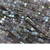 Natural Blue Fire Labradorite Smooth 3d Cube Box Beads Strand Length is 14 Inches & Sizes from 4mm approx.